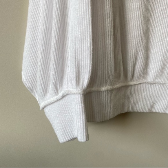 Nwt-Free People Main Squeeze White Ribbed Sweater - Picture 6 of 8
